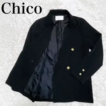 [ Chico ] 치코 테일러드 더블 자켓 골드 버튼 베스트 네이비