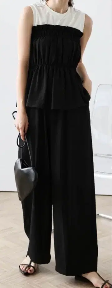 개더 베어탑 셋업 프리 사이즈