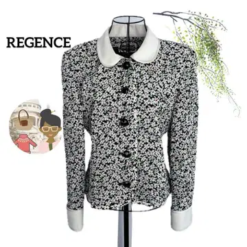 레지앙스 꽃무늬 블라우스 자켓 M~L 새상품급 어깨 패드 90s 개성파