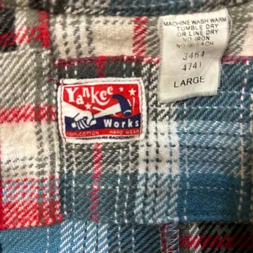 백드롭 Yankee Works 패치워크 플란넬 셔츠 L 사이즈