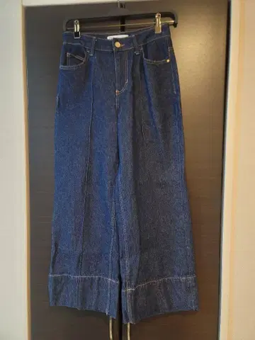 ZARA 다크 블루 와이드 레그 팬츠