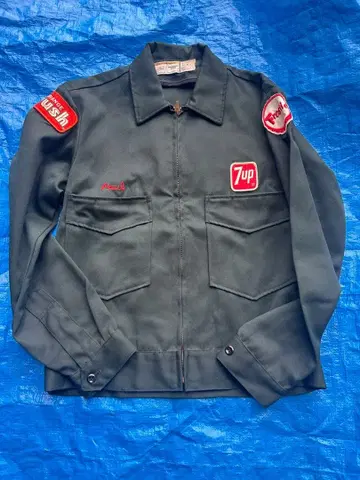 7up 워크 셔츠 탈론 택 50s 60s 세븐업 바 형태