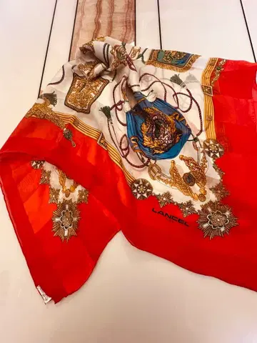 939 란셀 대형 스카프 고급 실크 100%