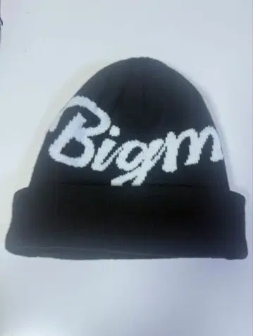 블랙 니트 모자 로고 자수