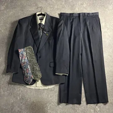 [ vintage ] 셋업 싱글 수트 시크 그레이