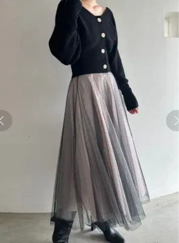 스나이델 가디건 샤샤 스커트 세트