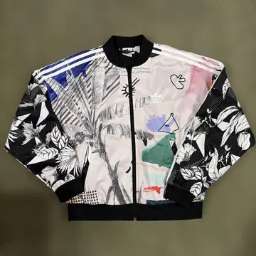 adidas 다채로운 그래픽 저지 블루종