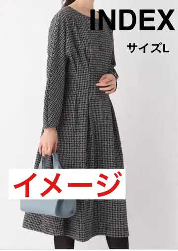 [배송비 포함] INDEX 턱 허리 자카드 저리 긴팔 원피스 L 사이즈