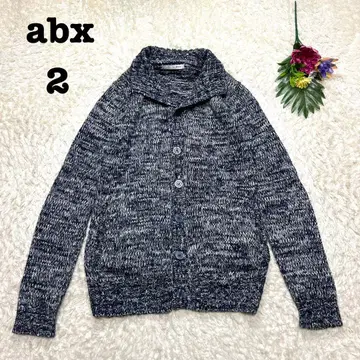 ABX 남성용 니트 가디건 두꺼운 원단 겉옷 믹스얀 M