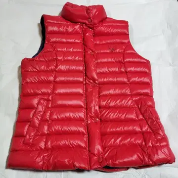 구제 의류 타미힐피거 빨간색 다운 베스트 버튼 포함 TH c