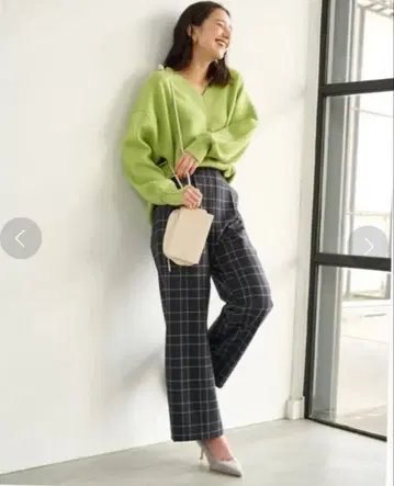 그린 라벨 릴랙싱 올마이 속기모 와이드 팬츠 스트레치