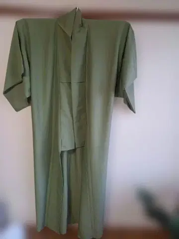 이로무지 기모노 올리브 그린 긴팔 단의 TL 사이즈