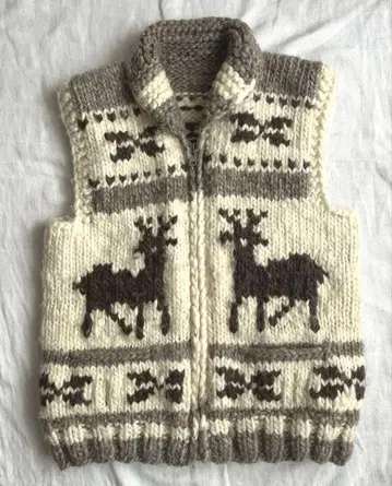 CANADA제 빈티지 플라이어 후크스 카우친 베스트