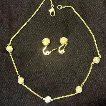 골드 파베 목걸이, 귀찌 세트