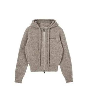 Rest&Recreation HAIRY KNIT ZIPUP Brown