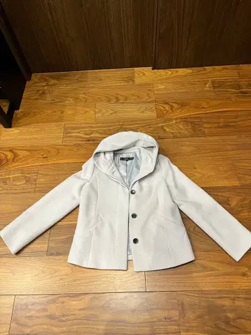 Reflect 후드 부착 울 코트 라이트 그레이지 7호