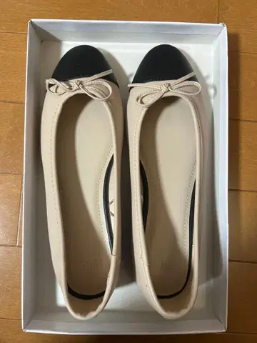 H&M 발레 슈즈 베이지/블랙 36