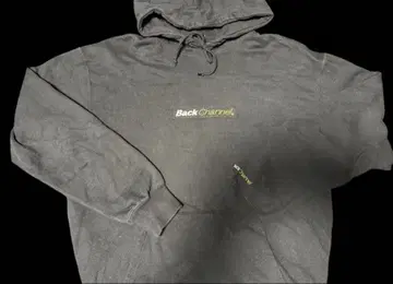 백 채널 풀오버 후드티 박스 로고