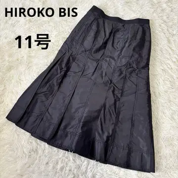 HIROKO BIS 실크 스커트 11호 블랙