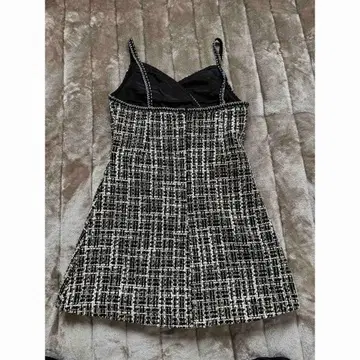 트위드 슬립 드레스 블랙/화이트