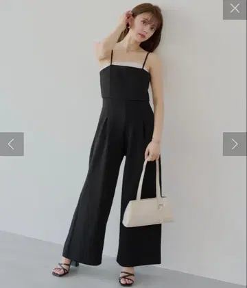 홀터넥 베어 맨투맨 롱 콤비네존