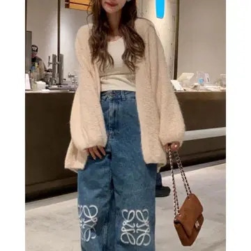 NUGU 벌룬 오픈 오버사이즈 가디건