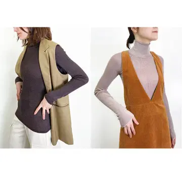 A1499 돌려 입기 7 데이즈 흡습 발열 하이넥 긴팔 이너 2장 세트