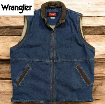 새상품급 랭글러 데님 베스트 보아 코듀로이 구제 의류