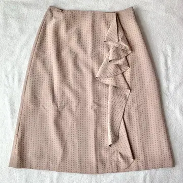 [ 23구 ] 랩스커트 도트 무늬 프릴 스냅 버튼 안감 있음 40