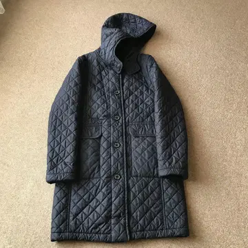 매킨토시 영국제 보아 퀼팅 코트 네이비 42