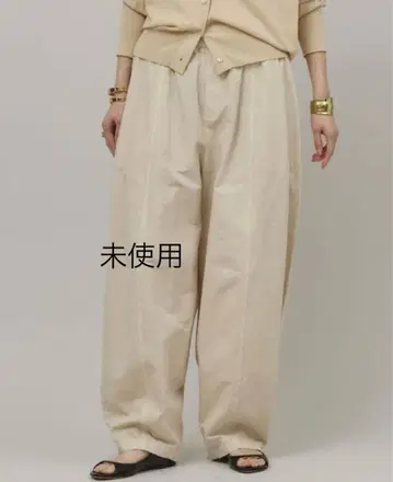 미사용 캘런솔로지 코튼 린넨 드로스트 팬츠