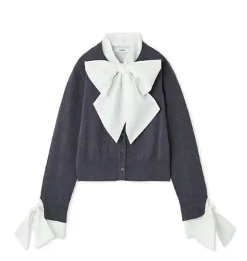 snidel 보타이 도킹 니트 풀오버