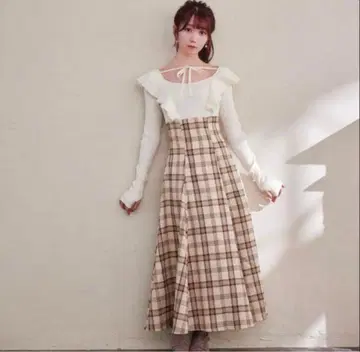 rosemuse 체크 니트 도킹