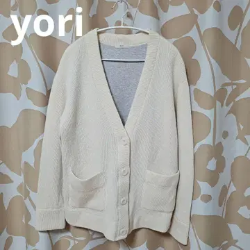 yori 바이컬러 V넥 가디건
