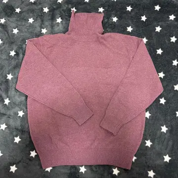 [ Papas ] 퍼플 터틀넥 스웨터 모 100%