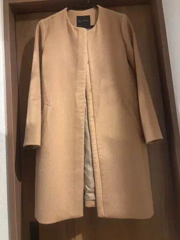 어반 리서치 노칼라 코쿤 코트/UR67-27O005/카멜/38