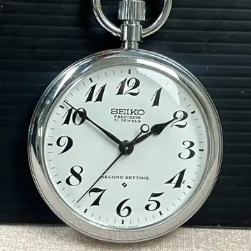 55 SEIKO 세이코 21 JEWELS 수동 와인딩 회중시계 철도 시계