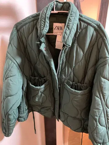 ZARA 워터 레펠런트 퍼프 자켓 S