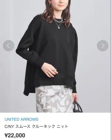 유나이티드 애로우즈 C/NY 스무스 크루넥 니트