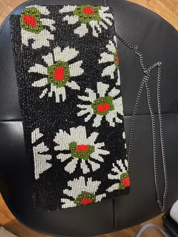 [ 새상품급 ] PECHINCHAR 꽃무늬 비즈 파티 백