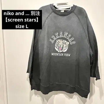 [ niko and - ] 별주 빈티지 래글런 슬리브 맨투맨 L 사이즈