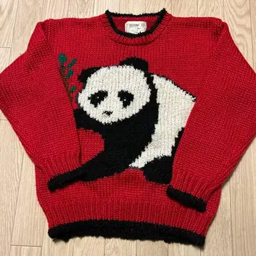 구제샵 구매 팬더 무늬 니트