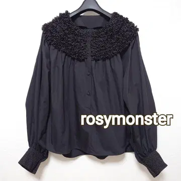 rosymonster 도트 미니 프릴 블라우스