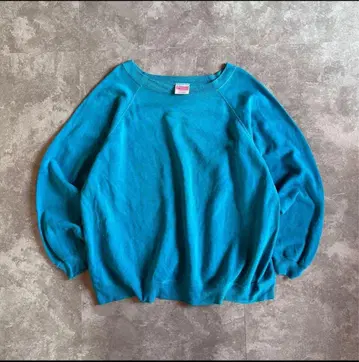 80s USA제 Hanes 빈티지 맨투맨 래글런 무지