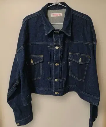 45rpm 다크 데님 크롭 자켓