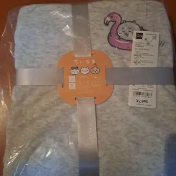 GU 치이카와 (먼작귀) 룸웨어 세트 플라밍고 자수 (드라이 파일 소재)