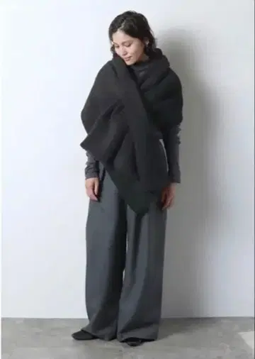 MERI 블랙 보아 스톨 미사용 새상품