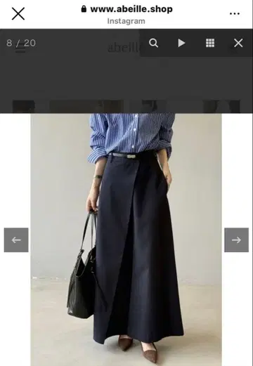 랩 디자인 와이드 팬츠 13861 네이비, 베이지