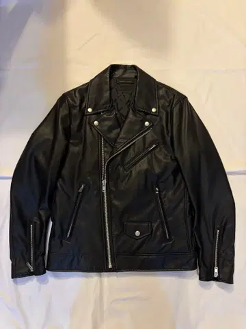 유니클로 네오 가죽 더블 라이더 자켓 라이더 사이즈 M