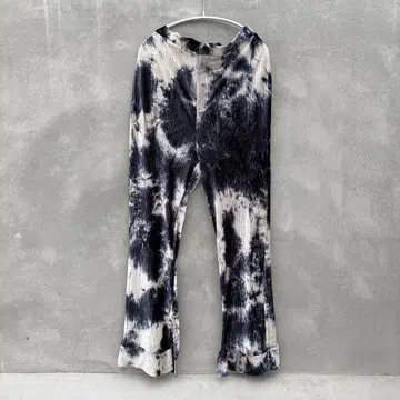 타이다이 패턴 코듀로이 와이드 팬츠